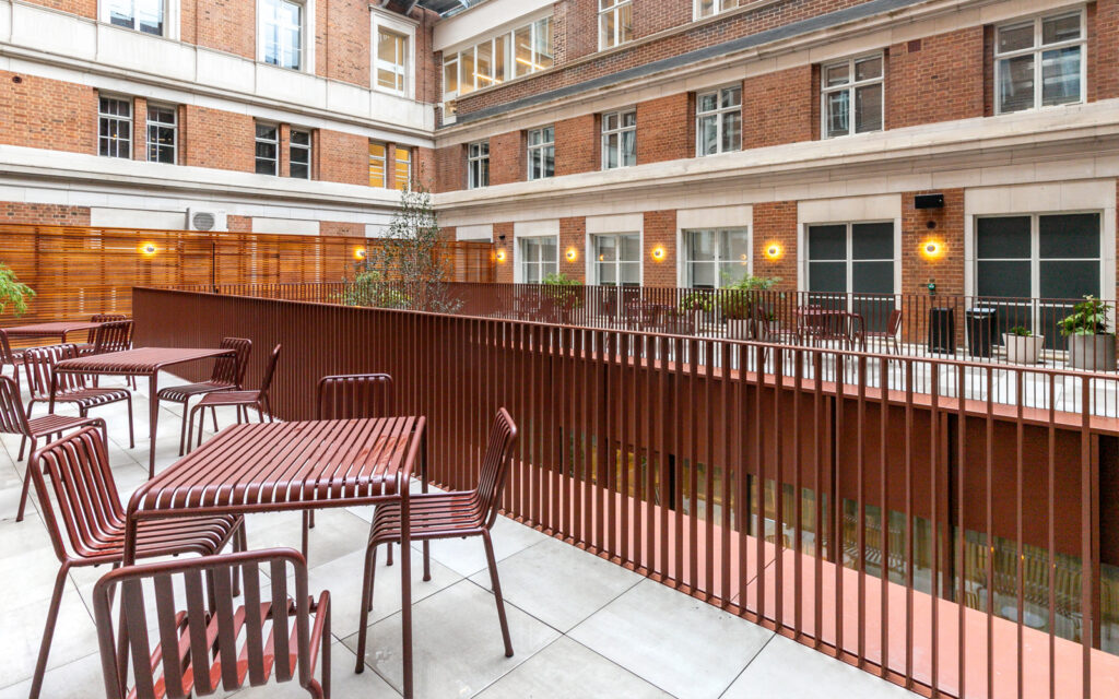 Mezzanine balcony railings, Chancery House, London