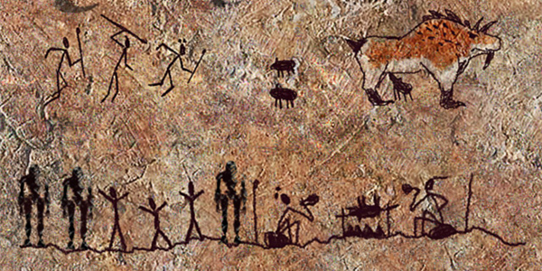 Neolithic painting in the famous Lascaux caves, France