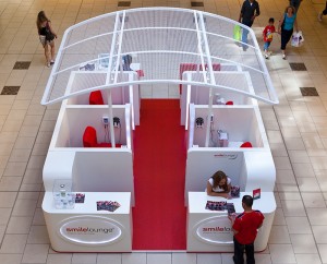 View of the kiosk from a higher level