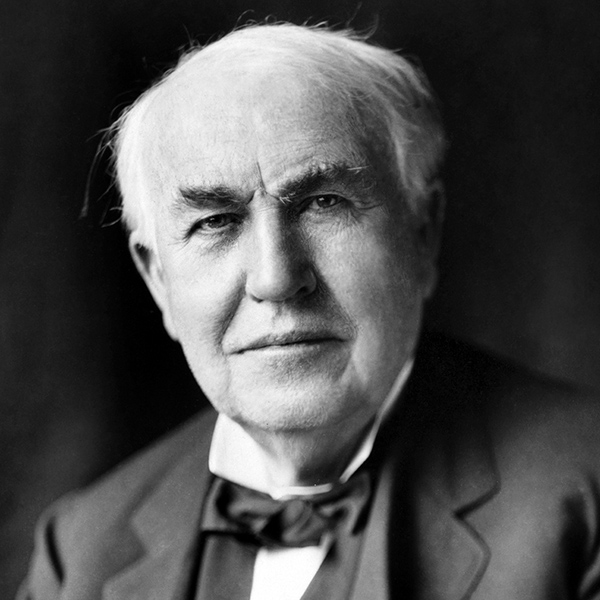 Thomas Edison. First person to make commercial use of sputtering