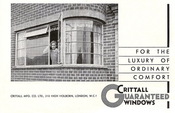 Original advert for Crittall windows from 1935