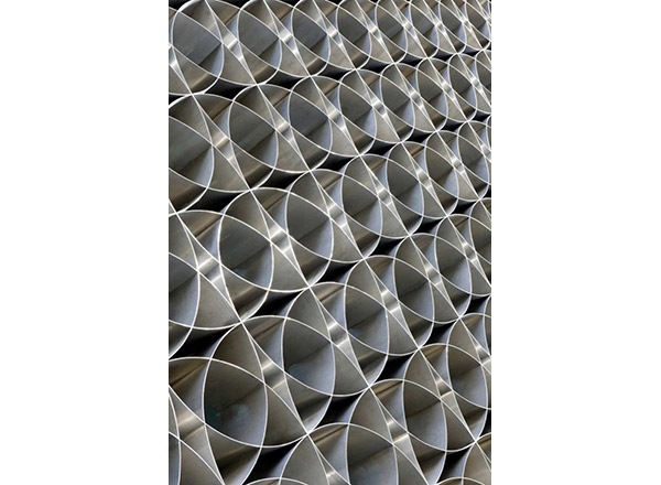 Stainless steel screen detail, Moroccan Bank BMCE’s headquarters, Foster + Partners. - Photo Nigel Young