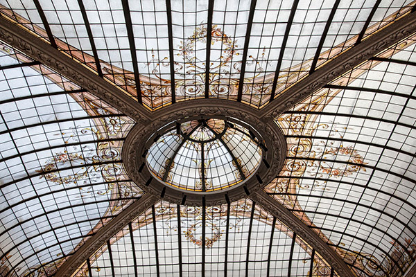 Skylight over the Hôtel Vernet dining room in the style of the Hall Marengo at the Grands Magasins de Louvre