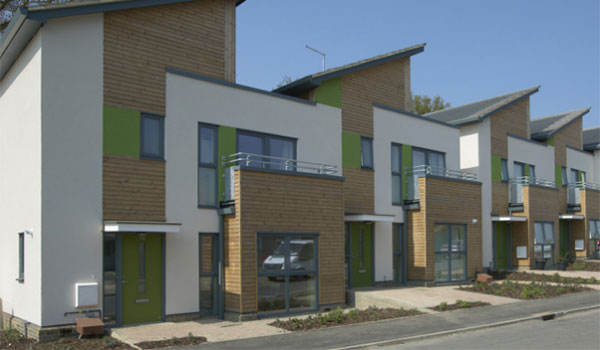 Cotney Croft and Peartree Way by Baily and Garner Architects.  A sustainable, affordable housing scheme which exceeds Level 5 of the Code for Sustainable Homes, with a Code Level 6 being achieved on one house at Cotney Croft.