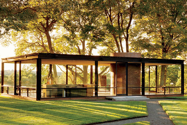 Philip Johnsons Glass House, New Canaan, Connecticut, built for himself in 1949