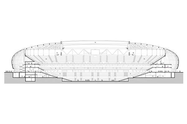 Lille stadium design by Valode & Pistre Architectes / Atelier Ferret Architectures