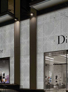Exterior cladding panels for Christian Dior, Macau, China.