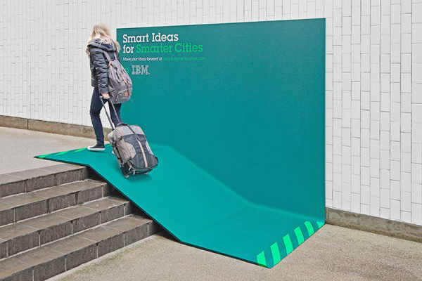A ramp installed by Ogilvy and Mather for IBM’s Smarter Cities campaign