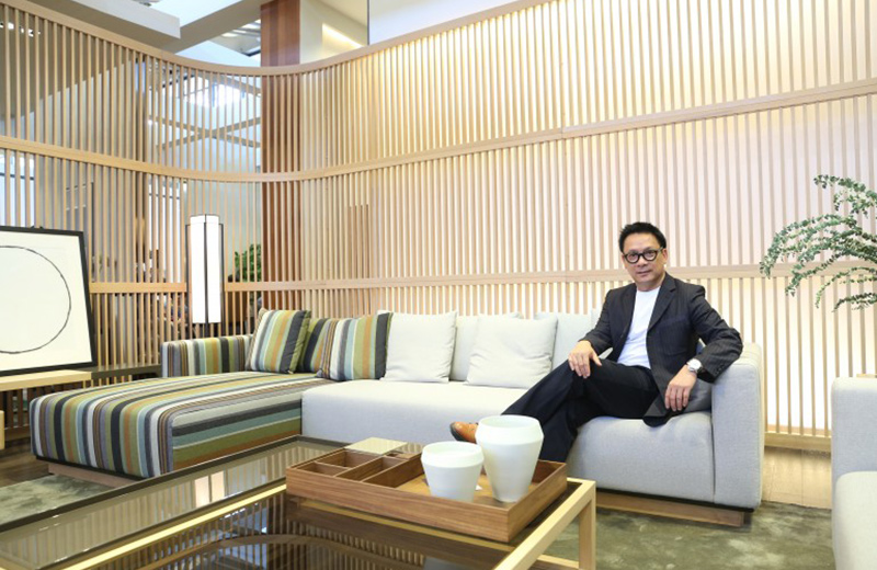 Steve Leung in a promotional photo for his furniture collection PianPian