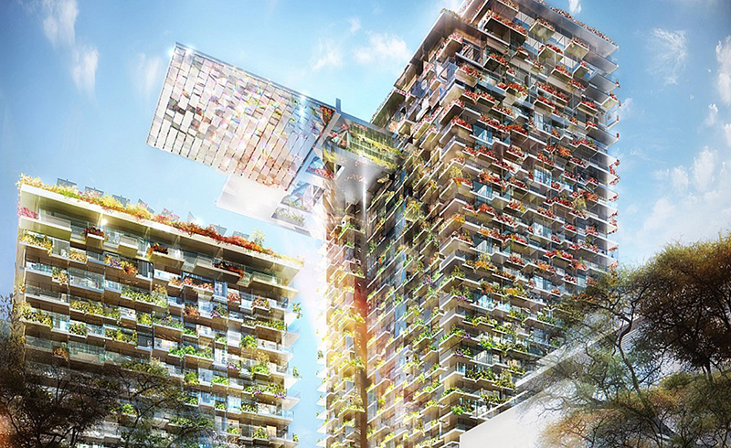 Concept for One Central Park, Sydney by Jean Nouvel and PTW Architects