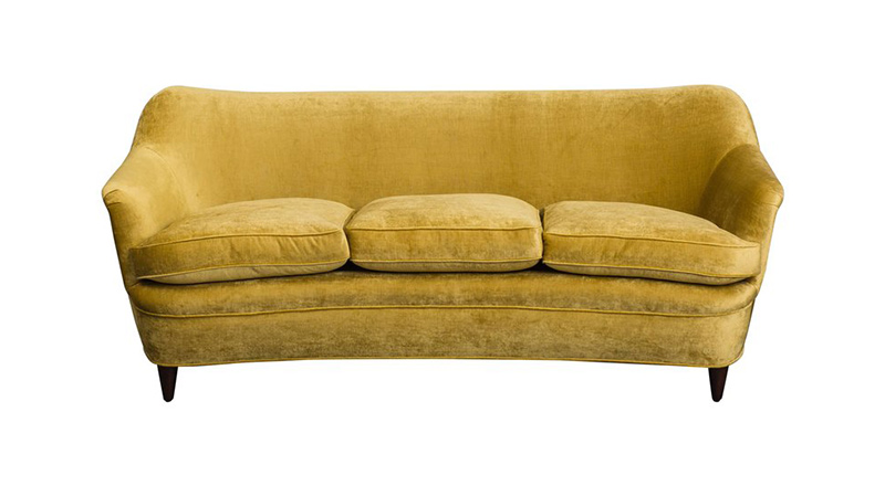 Gio Ponti for Casa E Giardino Curved Sofa, Italy, circa 1938 being sold by 1st Dibs for £19,363
