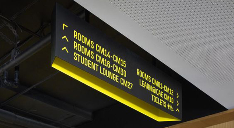 Campus signage by Fabio Ongarato Design, Australia