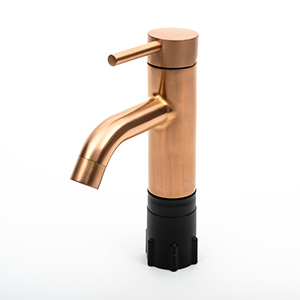 DB 1650 Monobloc mixer tap in Double Stone Steel PVD coloured stainless steel in Copper brushed finish.