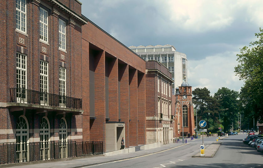 The solar shading system as part of the façade of the Cadbury Dining Block at their headquarters in Birmingham designed by Weedon Architects.