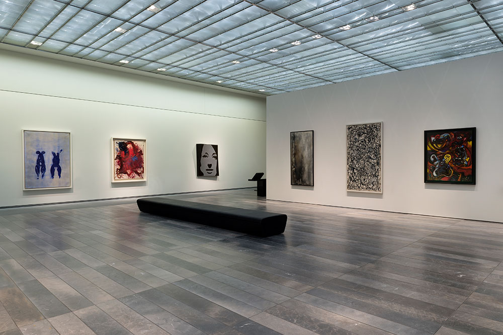 The glass ceilings incorporate both natural and artificial lighting to provide an optimal lighting system for the artworks on display. The Louvre,Abu Dhabi. - © Photography by Marc Domage. Architecture by Jean Nouvel. Engineering by BuroHappold