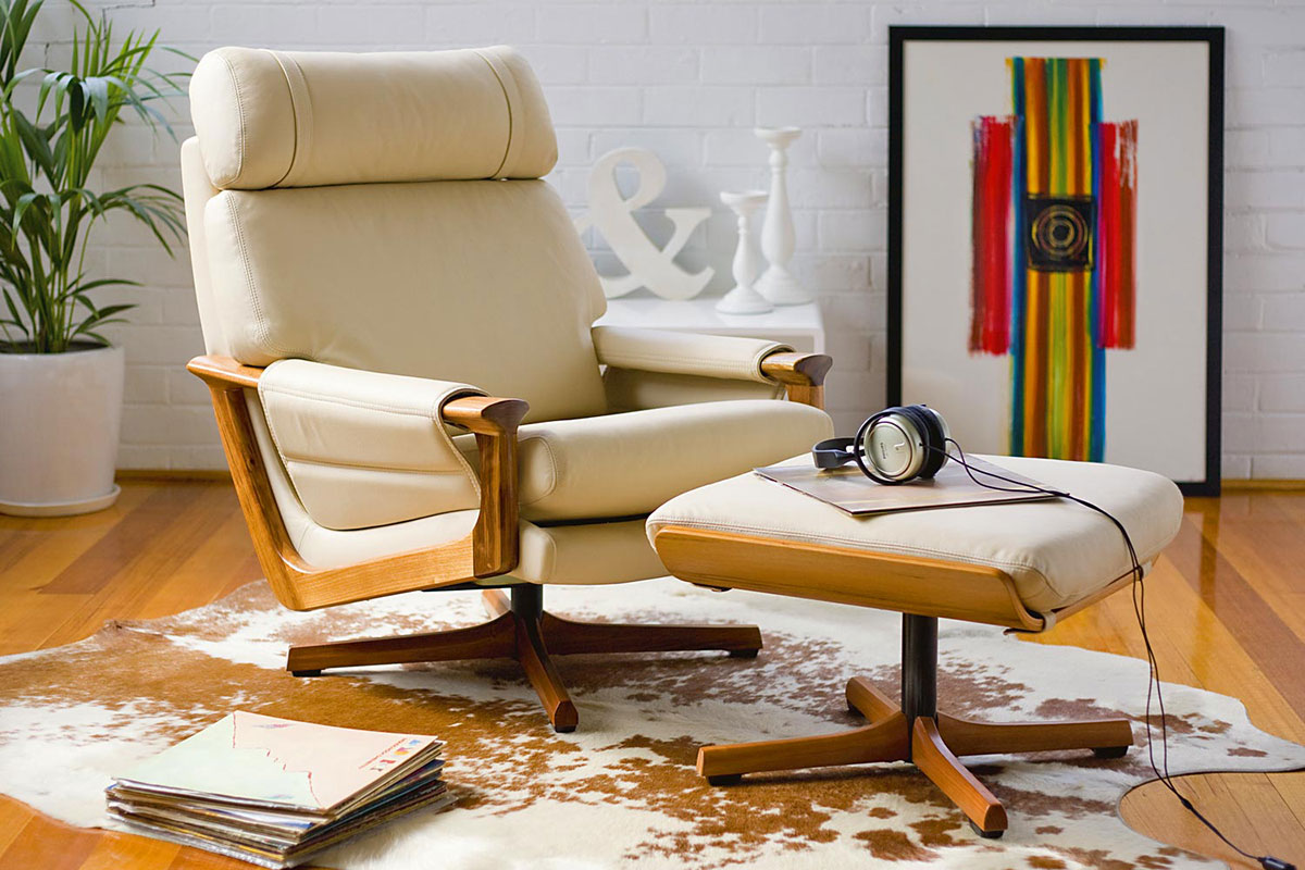 Old design, new technology - a Tessa T21 chair and footstool for the contemporary market.