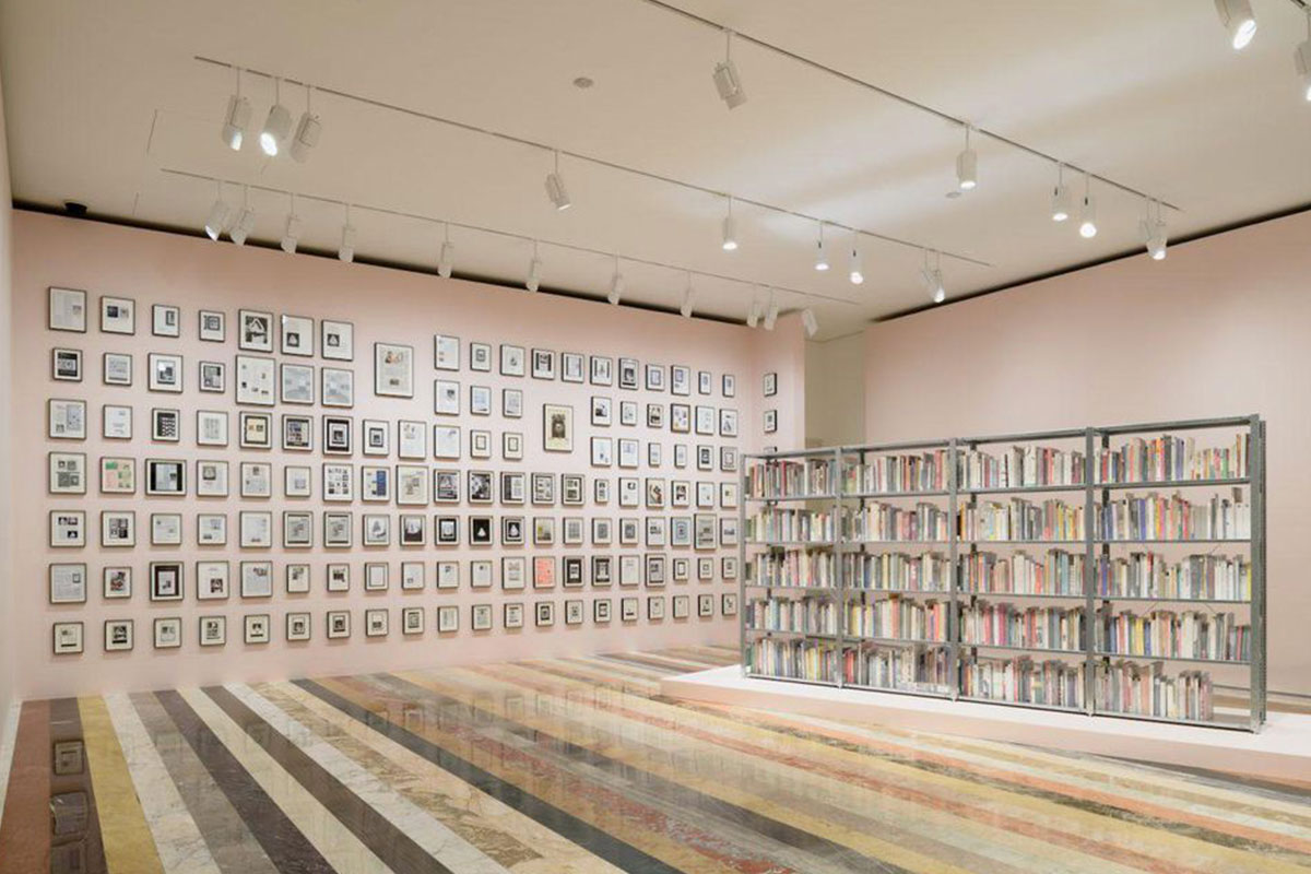 In the basement of the Jumex Museum is a small exhibition room covered with a striking carpet of multi-coloured marble stripes created by Martin Creed. Photograph by Moritz Bernoully from The Fountain Archives.