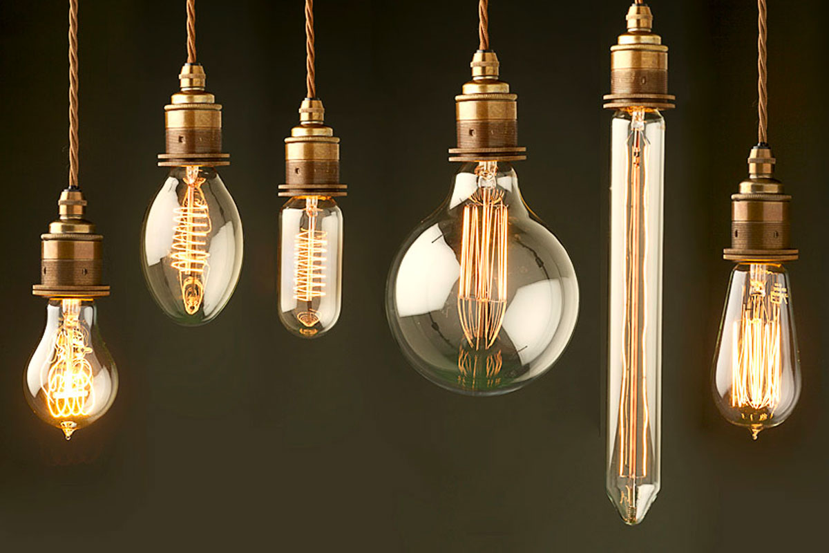 Invented by Thomas Edison in 1879, the incandescent light bulb uses vacuum technology inside the glass to protect the filament from oxidation. Shown here is the Vintage Edison Light Bulb range from  Edison Light Globes