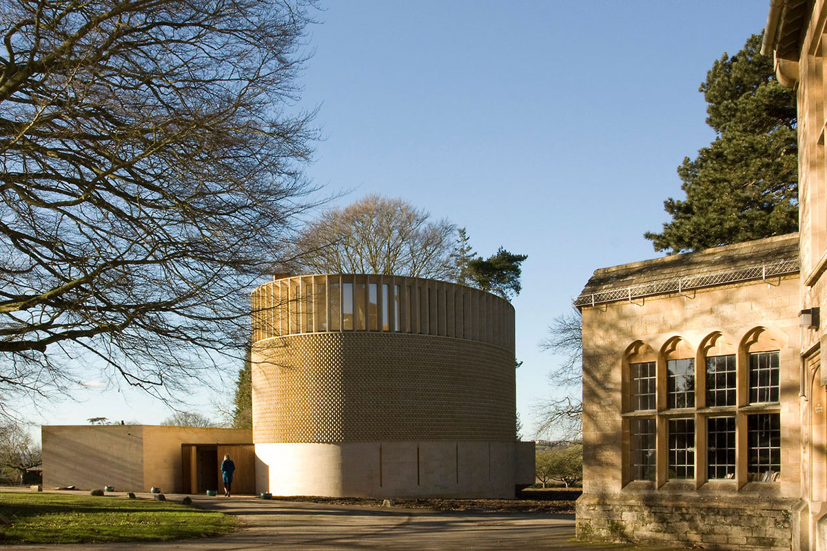 Ripon College Chapel in Oxford designed by Niall McLaughlin Architects. The chapel was runner-up in the Stirling Prize - awarded for architectural excellence - in 2013. Photograph by Dennis Gilbert.
