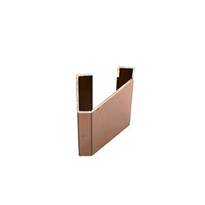 V-Groove Profile MP07-O 1.25mm in Double Stone Steel PVD coloured stainless steel Bronze Mirror