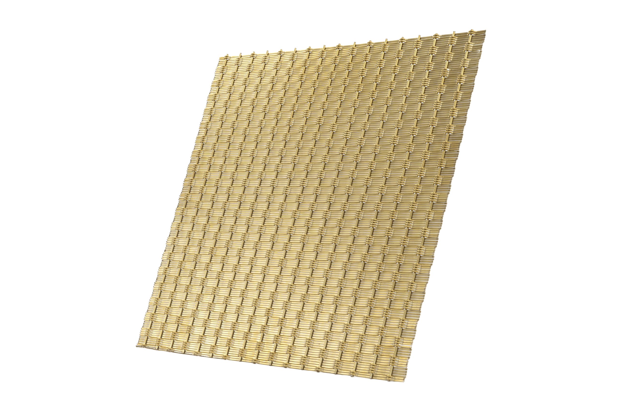 JDL Amron PVD architectural mesh - Product Ref: JDL Amron PVD Rigid Woven Mesh DF-8 - Colour: Champagne - Champagne is suitable for interior and exterior use JDL Amron PVD architectural mesh - Product Ref: JDL Amron PVD Rigid Woven Mesh DF-8 - Colour: Champagne - Champagne is suitable for interior and exterior use