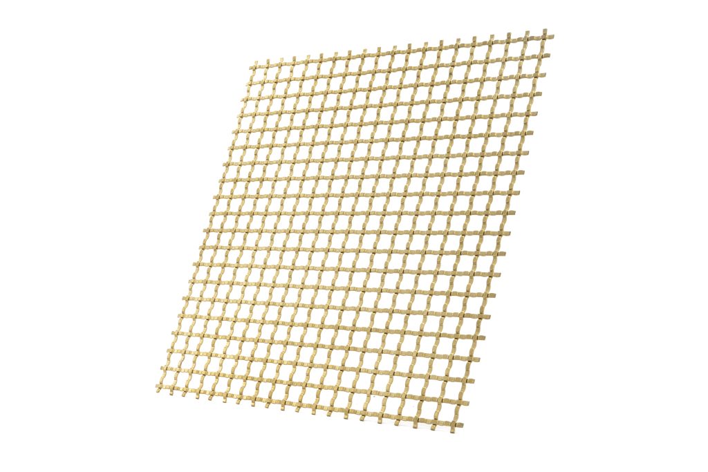 JDL Amron PVD architectural mesh - Product Ref: JDL Amron PVD Rigid Woven Mesh S-9 - Colour: Champagne - Champagne is suitable for interior and exterior use