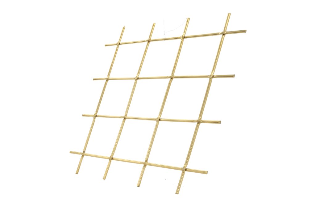 JDL Amron PVD architectural mesh - Product Ref: JDL Amron PVD Rigid Woven Mesh L-196 - Colour: Champagne - Champagne is suitable for interior and exterior use