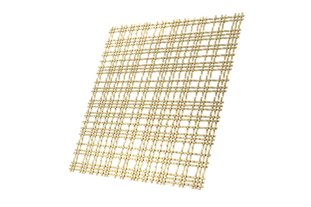 JDL Amron PVD architectural mesh - Product Ref: JDL Amron PVD Rigid Woven Mesh SJD-21 - Colour: Champagne - Champagne is suitable for interior and exterior use