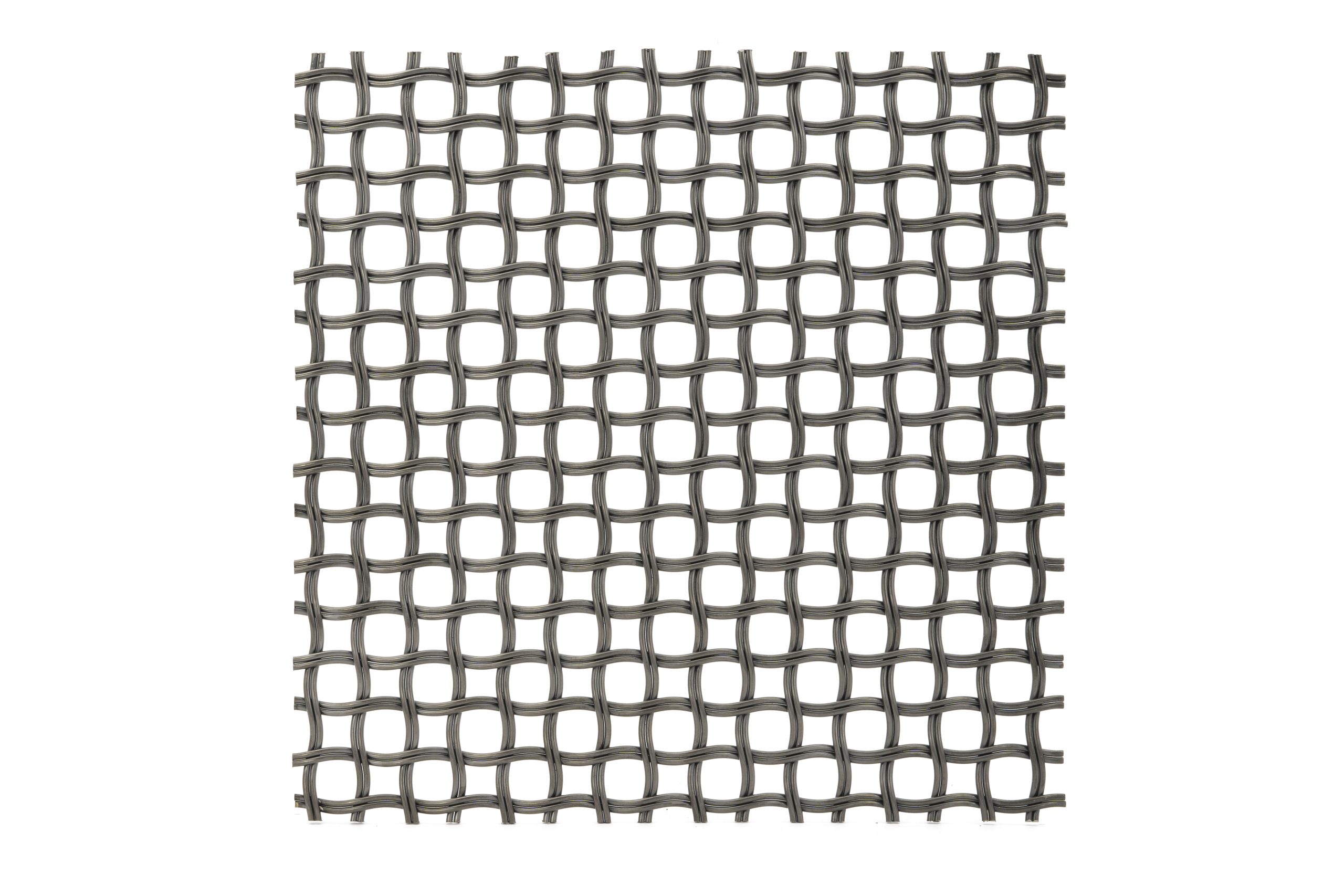 JDL Amron PVD architectural mesh - Product Ref: JDL Amron PVD Rigid Woven Mesh M22-80 - Colour: Gun Metal - Gun Metal is suitable for interior use only, not exterior use JDL Amron PVD architectural mesh - Product Ref: JDL Amron PVD Rigid Woven Mesh M22-80 - Colour: Gun Metal - Gun Metal is suitable for interior use only, not exterior use