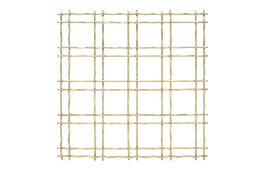 JDL Amron PVD architectural mesh - Product Ref: JDL Amron PVD Rigid Woven Mesh M22-8 - Colour: Almond Gold - Almond Gold is suitable for interior and exterior use