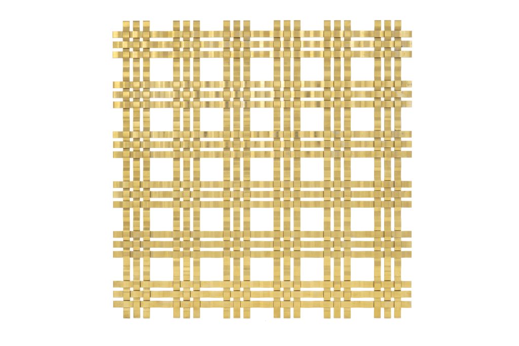JDL Amron PVD architectural mesh - Product Ref: JDL Amron PVD Rigid Woven Mesh M33-5 - Colour: Gun Metal - Gun Metal is suitable for interior