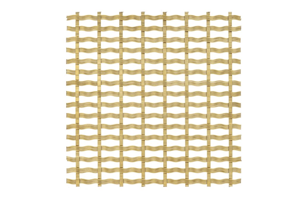 JDL Amron PVD architectural mesh - Product Ref: JDL Amron PVD Rigid Woven Mesh M14Z-7 - Colour: Champagne - Champagne is suitable for interior and exterior use
