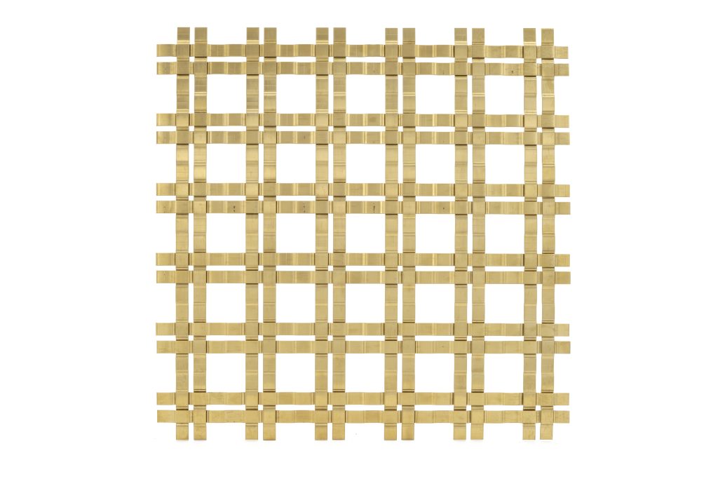 JDL Amron PVD architectural mesh - Product Ref: JDL Amron PVD Rigid Woven Mesh M22-38 - Colour: Champagne - Champagne is suitable for interior and exterior use