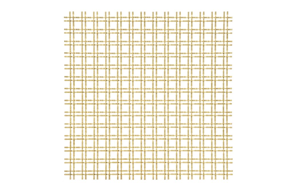 JDL Amron PVD architectural mesh - Product Ref: JDL Amron PVD Rigid Woven Mesh M22-22 - Colour: Champagne - Champagne is suitable for interior and exterior use