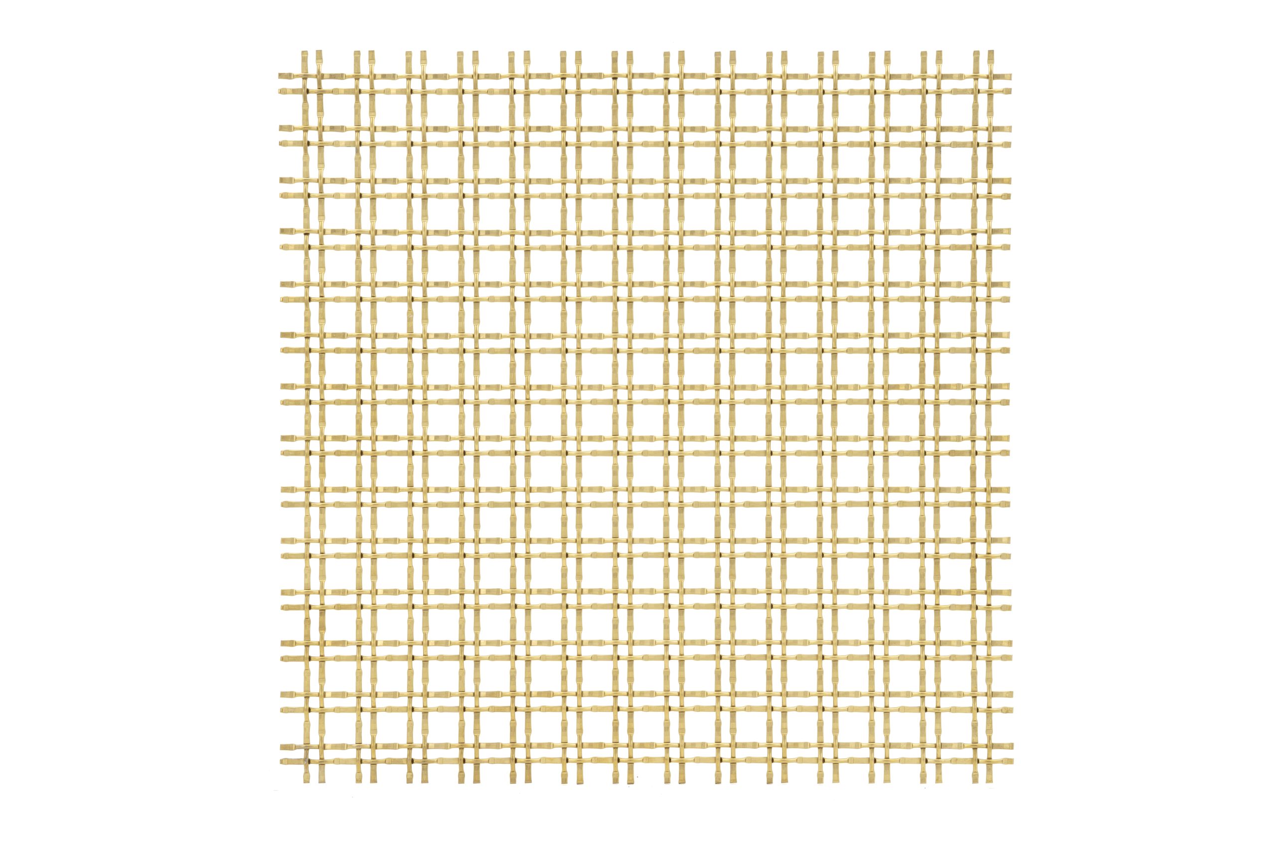 JDL Amron PVD architectural mesh - Product Ref: JDL Amron PVD Rigid Woven Mesh M22-22 - Colour: Champagne - Champagne is suitable for interior and exterior use JDL Amron PVD architectural mesh - Product Ref: JDL Amron PVD Rigid Woven Mesh M22-22 - Colour: Champagne - Champagne is suitable for interior and exterior use