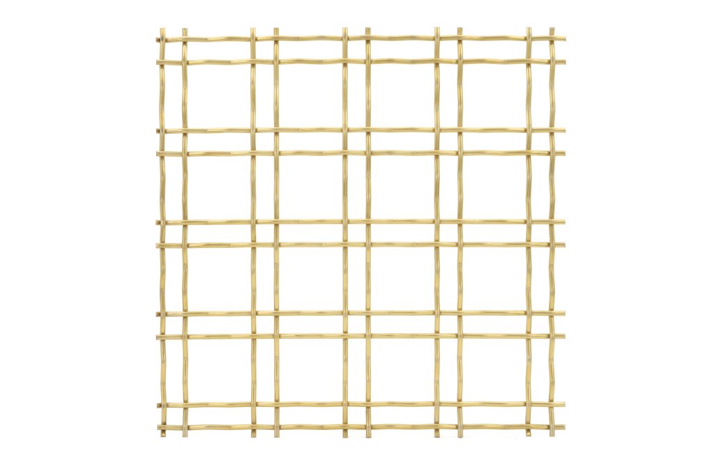 JDL Amron PVD architectural mesh - Product Ref: JDL Amron PVD Rigid Woven Mesh M22-8 - Colour: Champagne - Champagne is suitable for interior and exterior use
