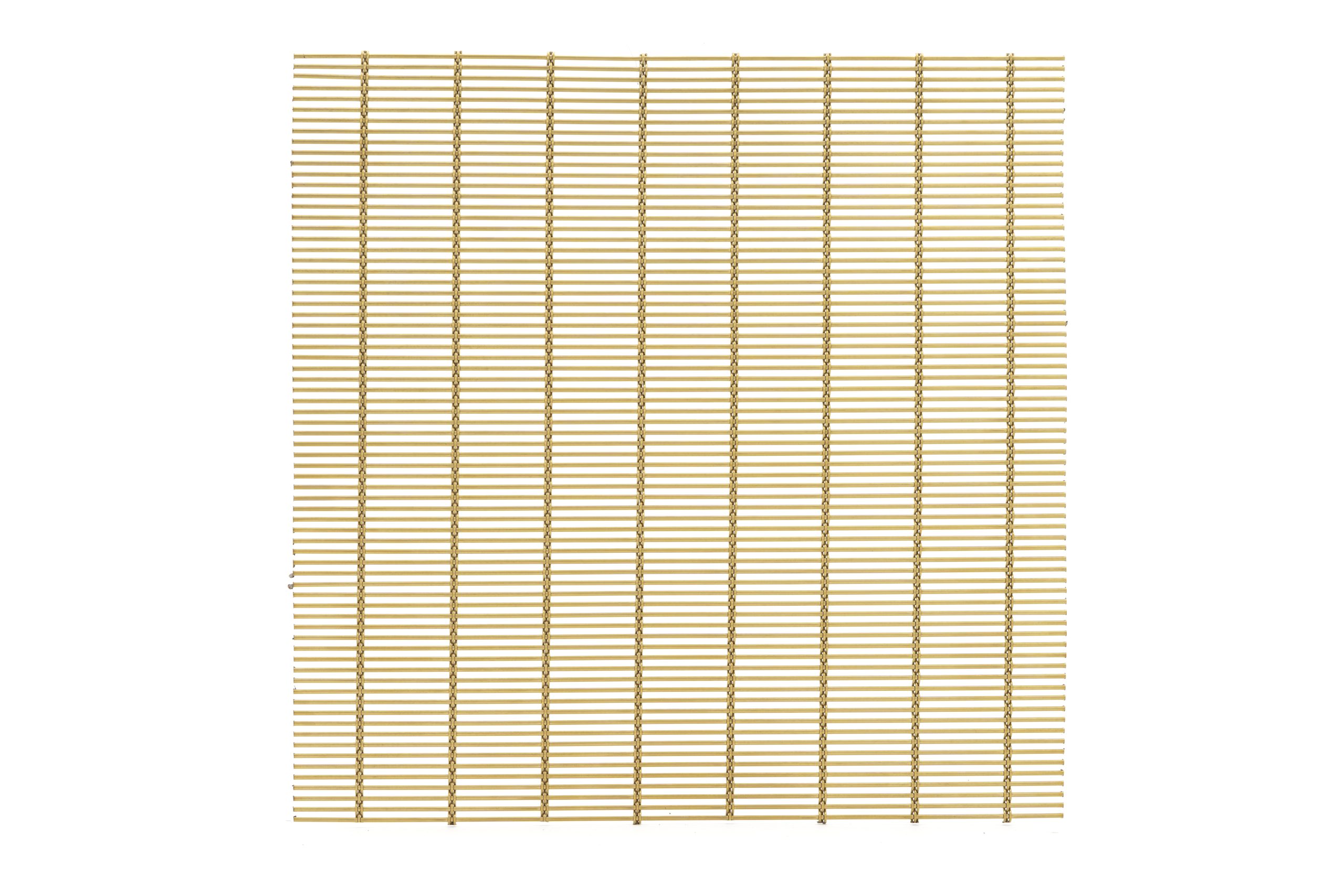 JDL Amron PVD architectural mesh - Product Ref: JDL Amron PVD Rigid Woven Mesh M13Z-145 - Colour: Champagne - Champagne is suitable for interior and exterior use