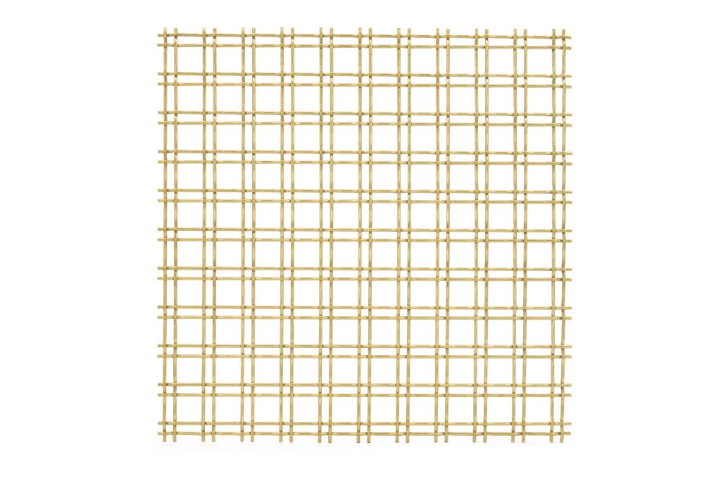 JDL Amron PVD architectural mesh - Product Ref: JDL Amron PVD Rigid Woven Mesh M22-37 - Colour: Champagne - Champagne is suitable for interior and exterior use