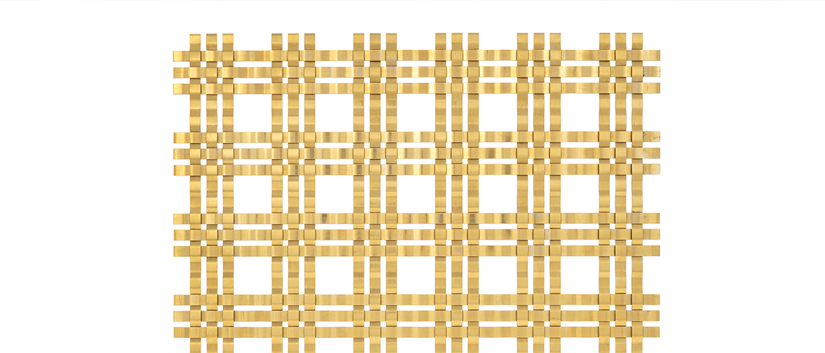 JDL Amron PVD Rigid Woven Mesh M33-5 - Colour: Champagne - Champagne is suitable for interior and exterior use