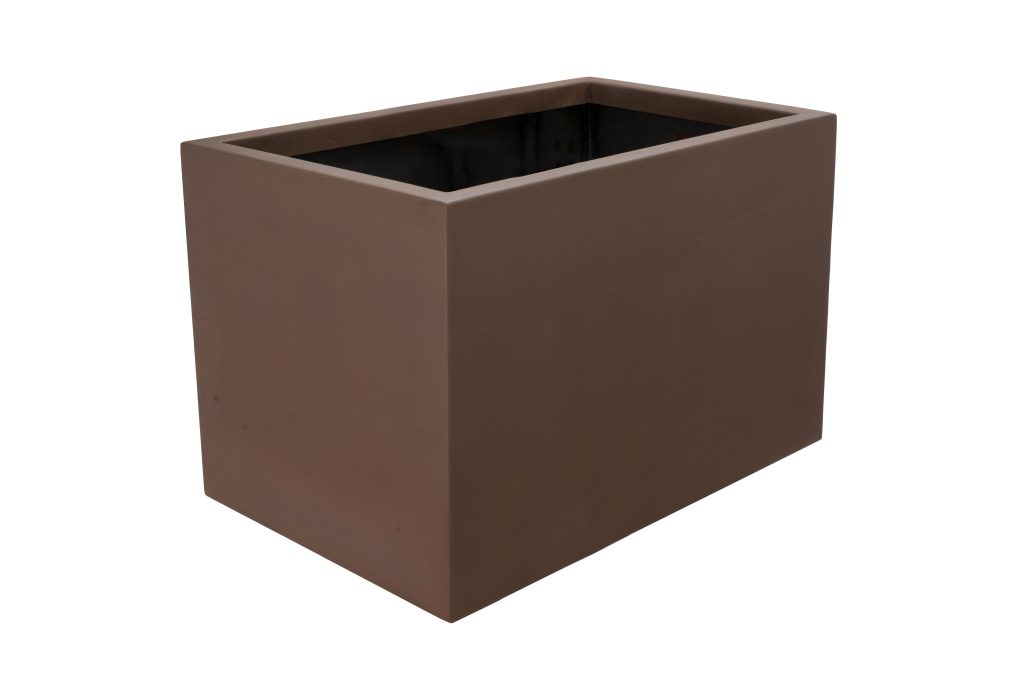 600 x 900mm trough in 3mm aluminium finished in Marron d’Inde bronze metallic powder-coat.