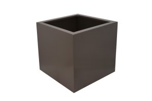 Marron d’Inde powder coated 600 x 600mm planter with concealed castors created as a bespoke item by John Desmond Ltd for Norfolk House, St James’s Square, London.