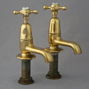 A pair of 1920s brass taps available from Architectural Decor based in Bristol, UK.