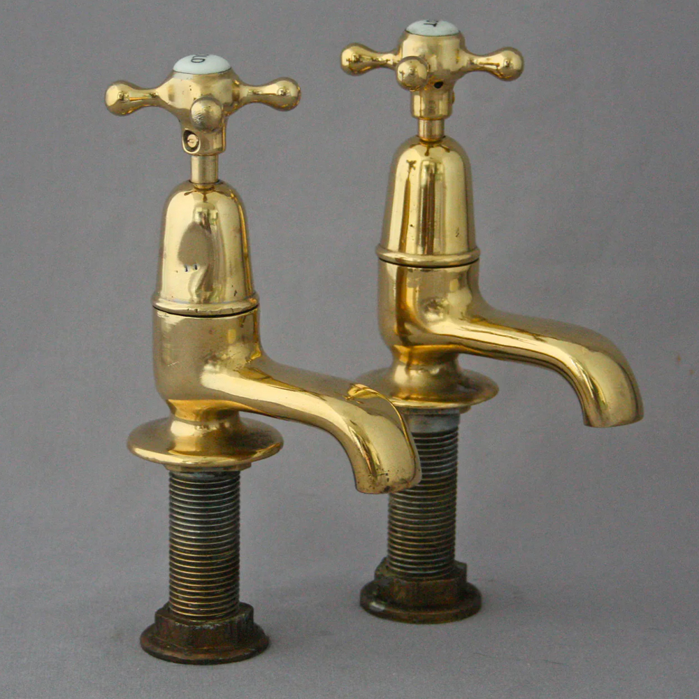 A pair of 1920s  brass taps available from Architectural Decor based in Bristol, UK. 
