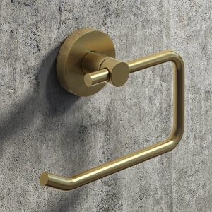 Brass toilet roll holder in brass by Arrezzo available from Victorian Plumbing.