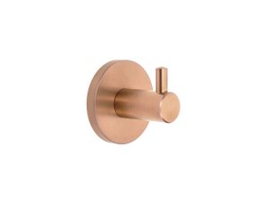 DP 7102 Prestige Single Robe Hook in PVD coloured stainless steel Rose Gold Brush.